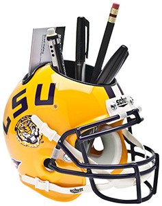 LSU Tigers Authentic Mini Helmet Desk Caddy