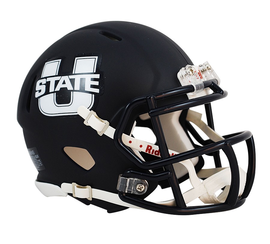 Utah St Aggies Matte Navy Revolution Speed Mini Helmet NEW 2013