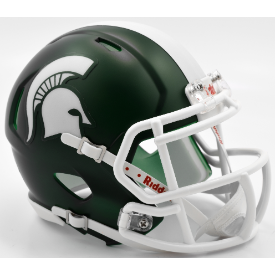 Riddell NCAA Michigan St Spartans Satin Green Revolution Speed Mini Helmet
