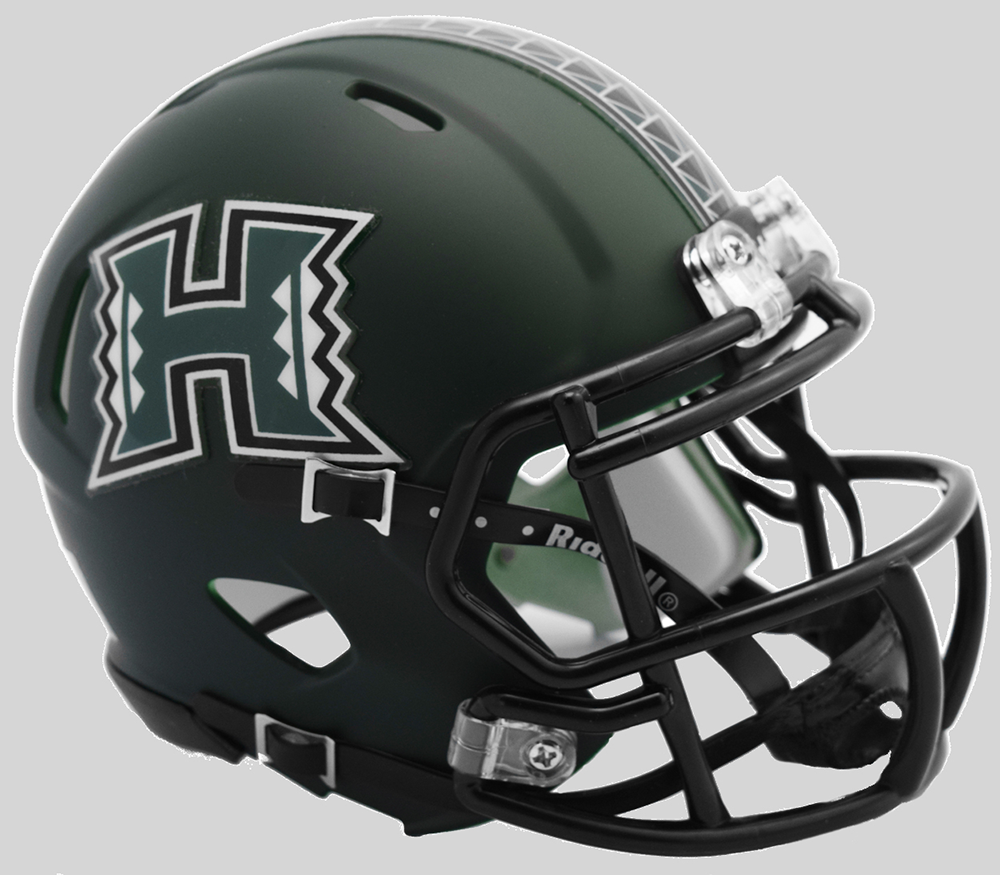 Riddell NCAA Hawaii Warriors Matte Green Speed Mini Football Helmet