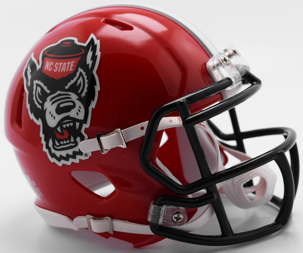 Riddell NCAA North Carolina St Wolfpack 2018 Red Tuffy Speed Mini Football Helmet