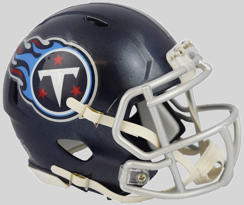 Riddell NFL Tennessee Titans 2018 Satin Navy Metallic Speed Mini Football Helmet