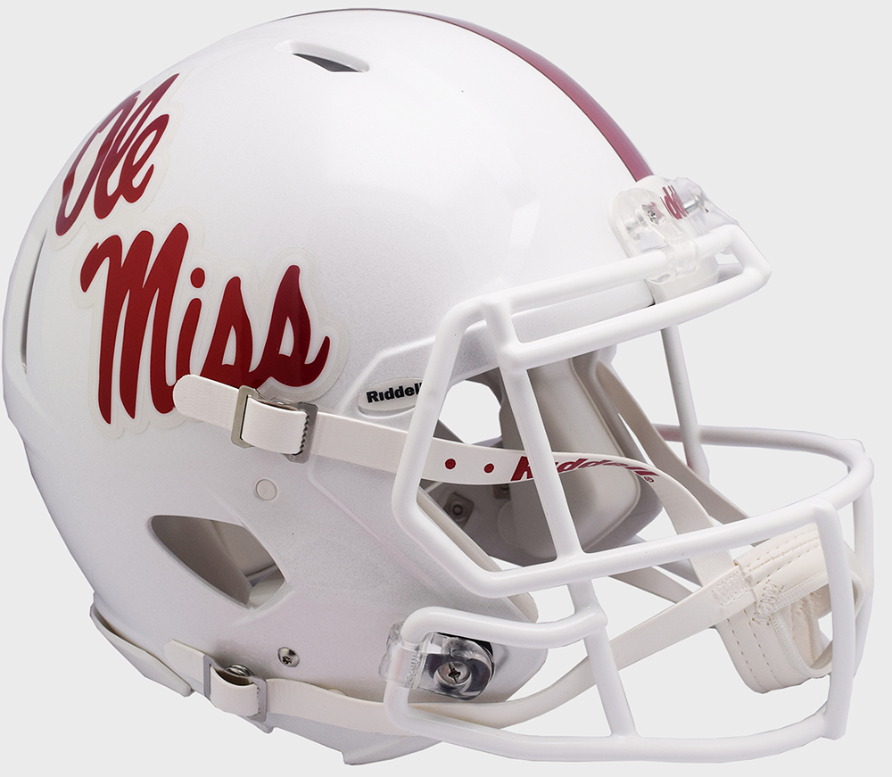 Riddell Mississippi (Ole Miss) Rebels 2018 White Authentic Speed Full Size Helmet