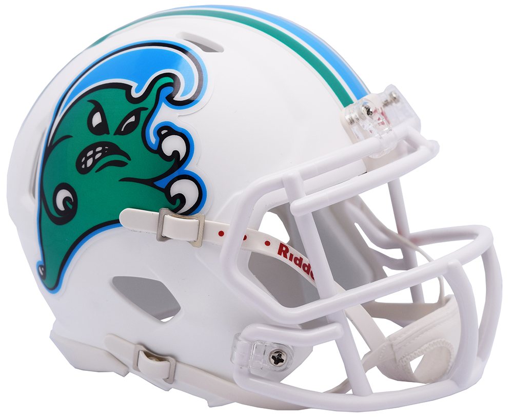 Riddell NCAA Tulane Green Wave Angry Wave Speed Mini Football Helmet
