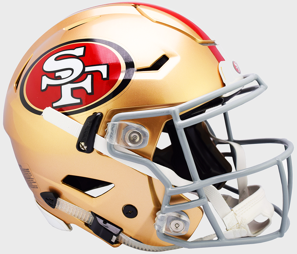 Riddell NFL San Francisco 49ers Authentic SpeedFlex Full Size Football Helmet