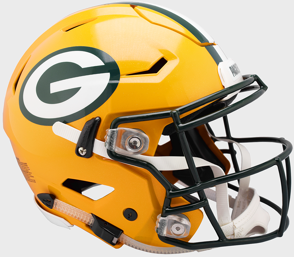 Riddell NFL Green Bay Packers Authentic SpeedFlex Full Size Football Helmet