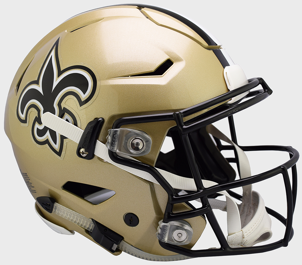 Riddell NFL New Orleans Saints Authentic SpeedFlex Full Size Football Helmet
