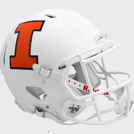 Illinois Fighting Illini Satin Riddell Full Size Authentic Speed Helmet New 2023