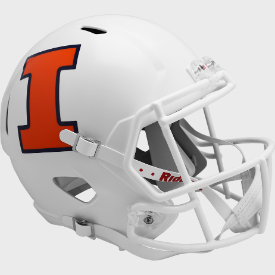 Illinois Fighting Illini Satin Riddell Full Size Replica Speed Helmet New 2023