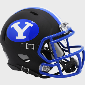 BYU Cougars Matte Black Riddell Mini Speed Helmet
