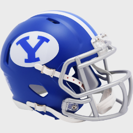 BYU Cougars Satin Royal Riddell Mini Speed Helmet