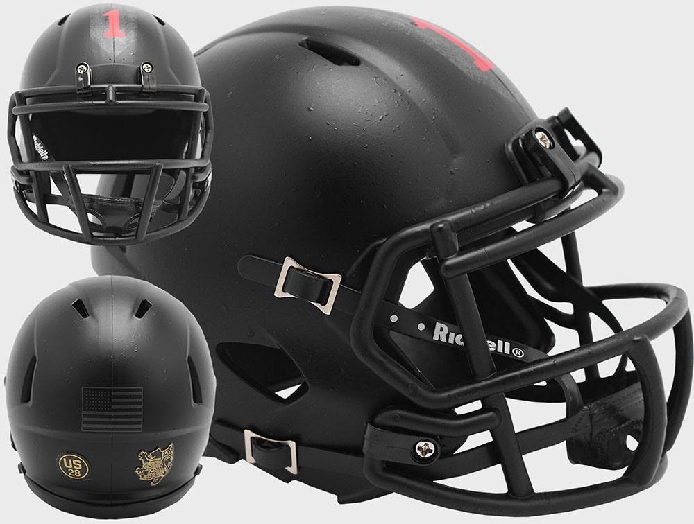 Army Black Knights 1st Infantry Division Riddell Mini Speed Helmet New 2022