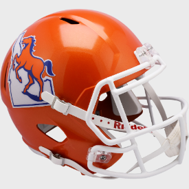 Boise St Broncos Orange Riddell Full Size Replica Speed Helmet New 2023