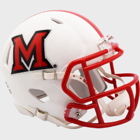 Riddell NCAA Miami (Ohio) Redhawks Matte White Revolution Speed Mini Helmet