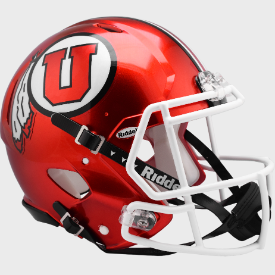 Utah Utes Radiant Red Shell Riddell Full Size Authentic Speed Helmet New 2022