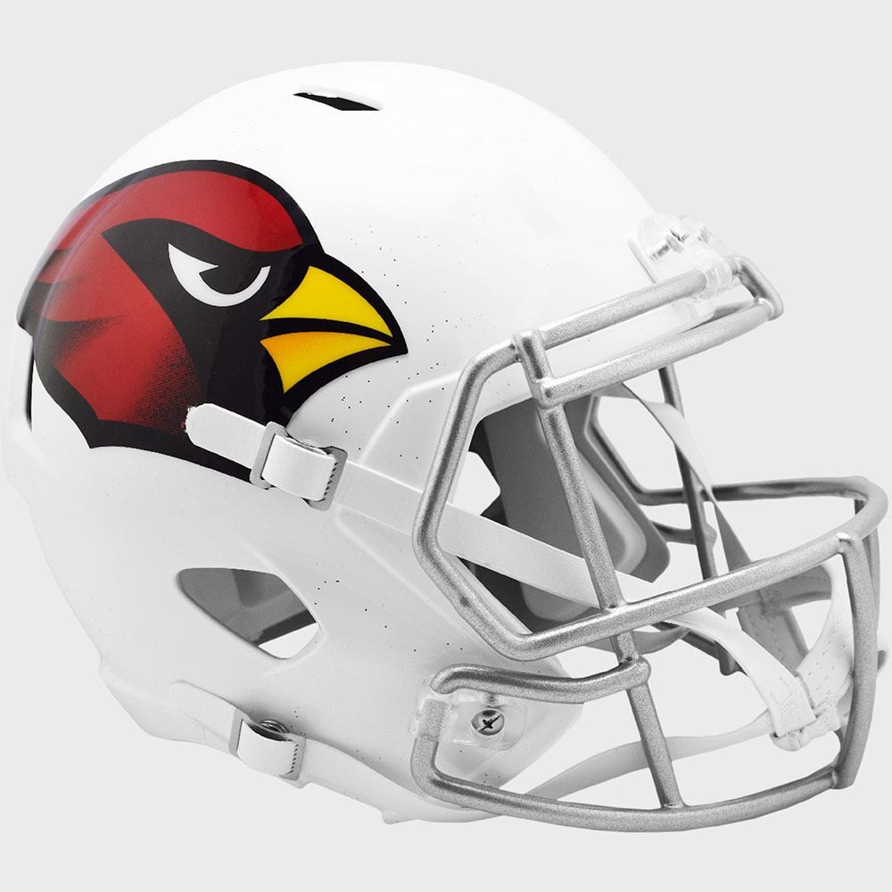 Arizona Cardinals Riddell Full Size Replica Speed Helmet Metallic Flake Shell with Silver Facemask New 2023