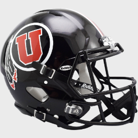 Utah Utes Black Shell Riddell Full Size Authentic Speed Helmet New 2023