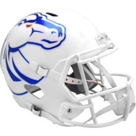 Boise St Broncos White Riddell Full Size Replica Speed Helmet New 2024