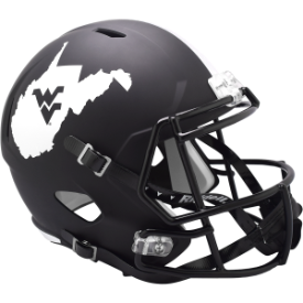 West Virginia Mountaineers Coal Rush Riddell Full Size Replica Speed Helmet New 2024