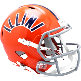 Illinois Fighting Illini 1971-1987 Throwback Riddell Full Size Replica Speed Helmet New 2024