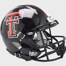 Texas Tech Red Raiders Black Riddell Full Size Authentic Speed Helmet New 2024