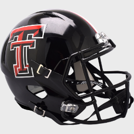 Texas Tech Red Raiders Black Riddell Full Size Replica Speed Helmet New 2024