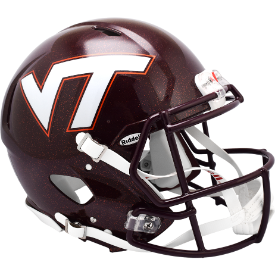 Virginia Tech Hokies Maroon Riddell Full Size Authentic Speed Helmet New 2024