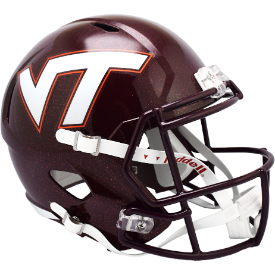 Virginia Tech Hokies Maroon Riddell Full Size Replica Speed Helmet New 2024