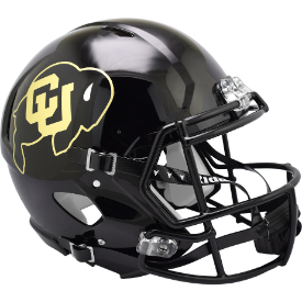 Colorado Buffaloes Matte Black Riddell Full Size Authentic Speed Helmet New 2024