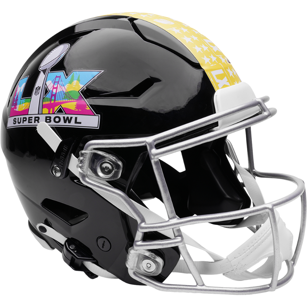 Limited Edition NFL Super Bowl 60 Riddell Full Size Authentic SpeedFlex Helmet Black Shell New 2026