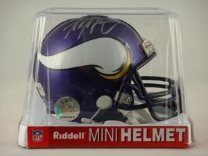 Adrian Peterson Autographed Minnesota Vikings Replica Mini Helmet