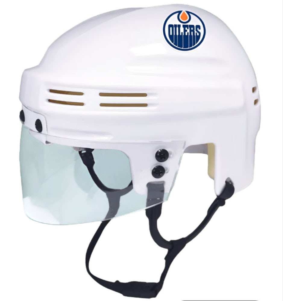Sportstar Athletics NHL Edmonton Oilers Away Authentic Mini Ice Hockey Helmet