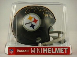 Jack Lambert Autographed Pittsburgh Steelers 1963-1976 Throwback Replica Mini Helmet