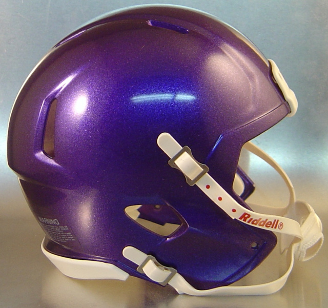 Riddell Purple Metallic Blank Customizable Speed Mini Football Helmet Shell
