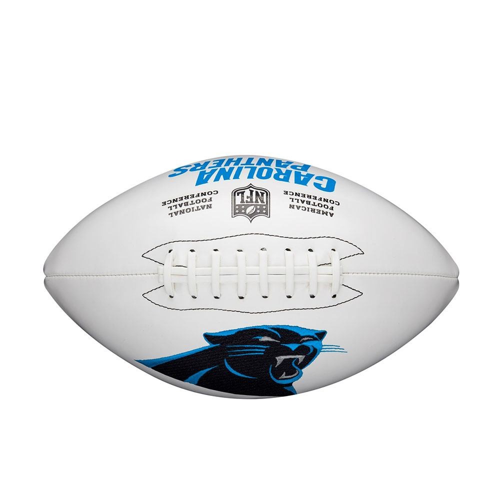 Carolina Panthers White Wilson Official Size Autograph Series Signature Football