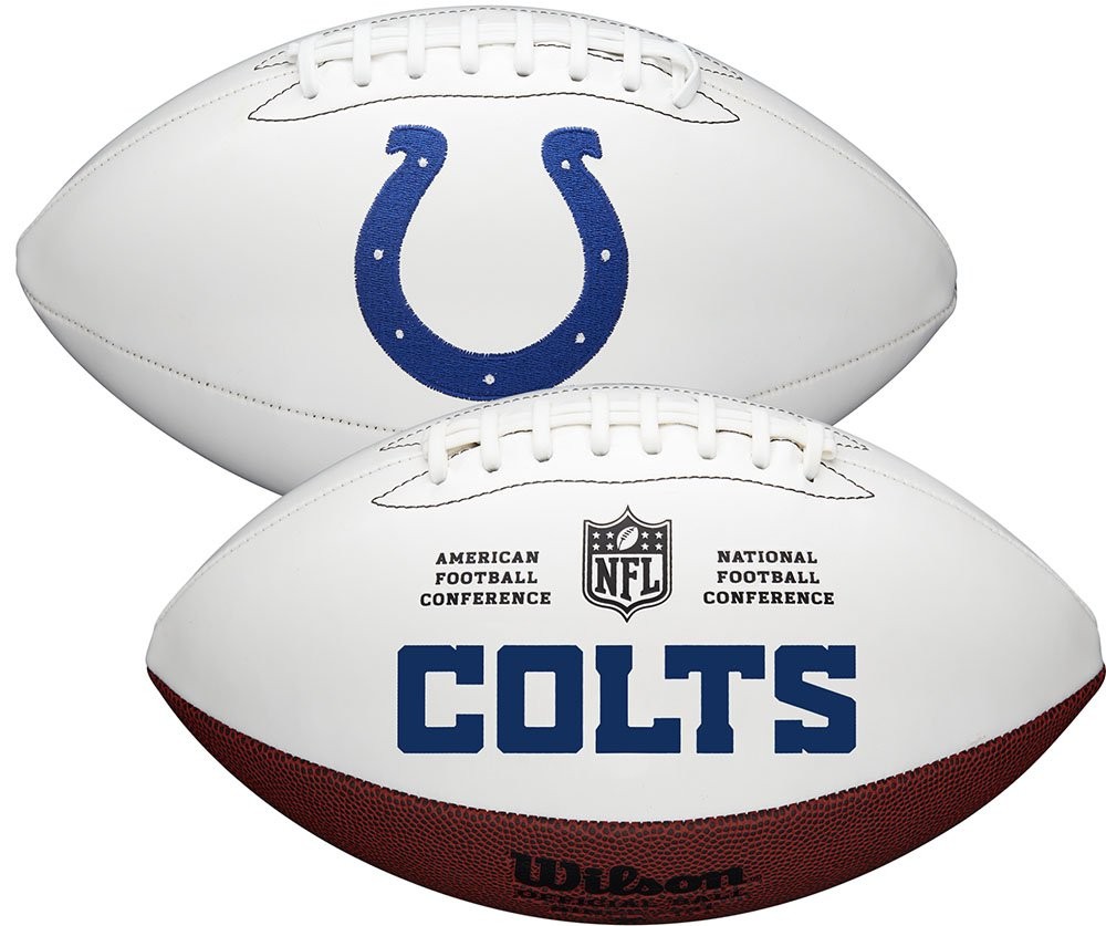 Indianapolis Colts White Wilson Official Size Autograph Series Signature Football