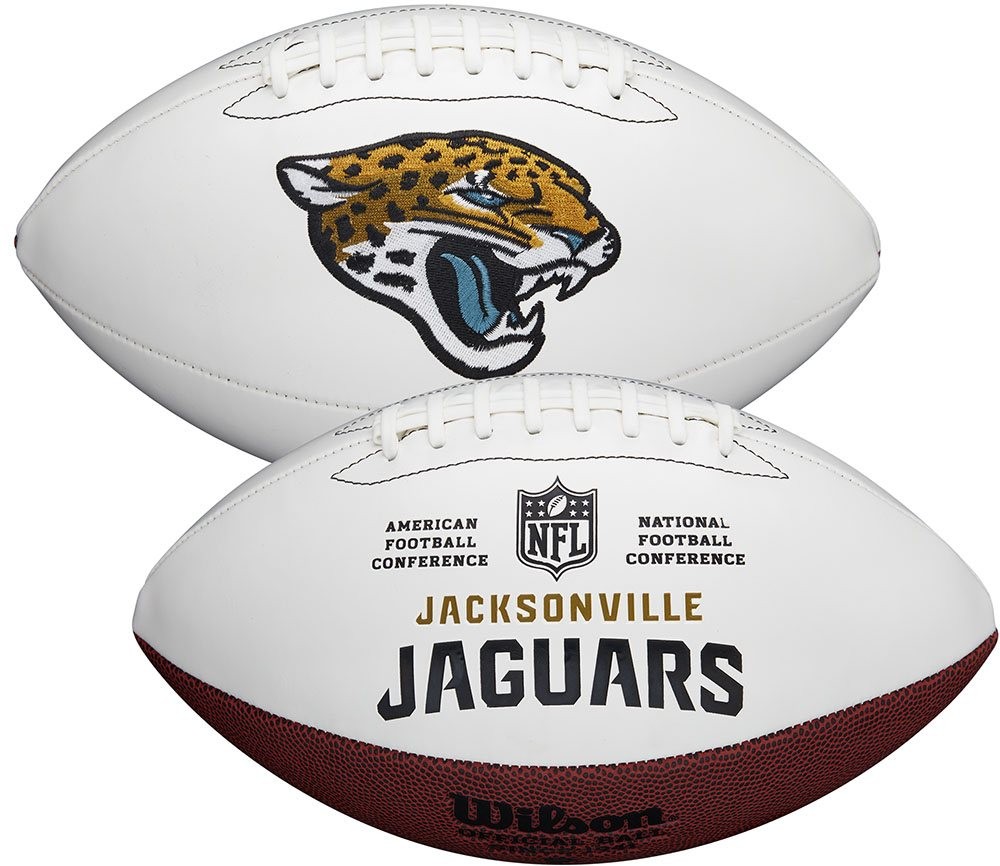 Jacksonville Jaguars White Wilson Official Size Autograph Series Signature Football