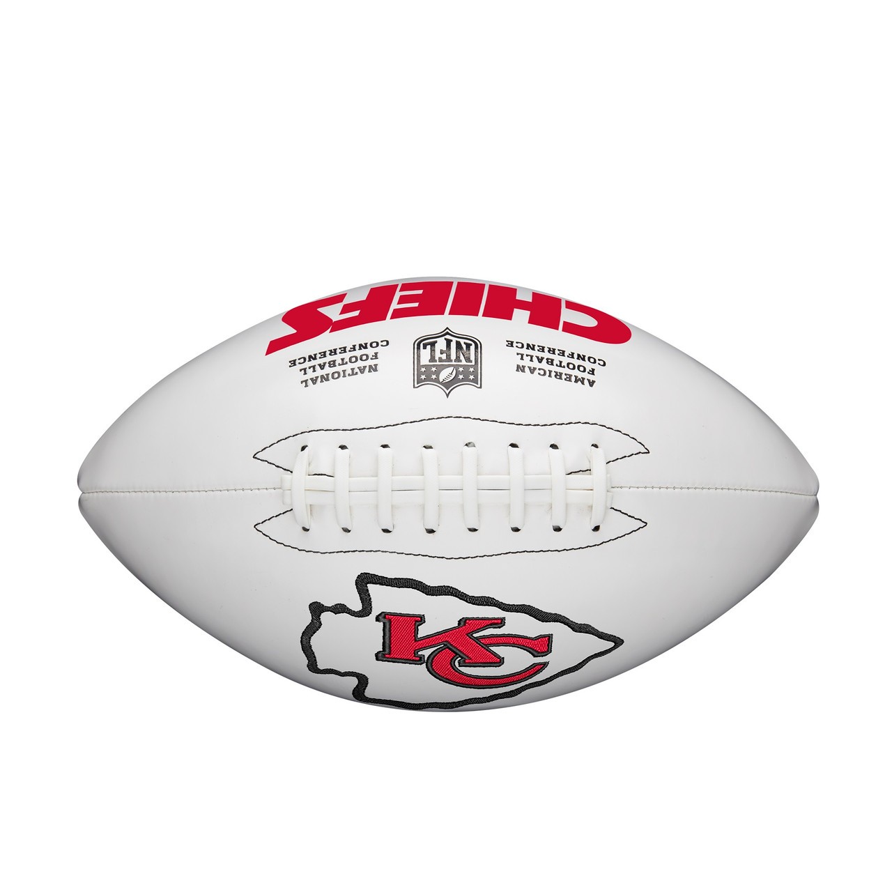 Kansas City Chiefs White Wilson Official Size Autograph Series Signature Football