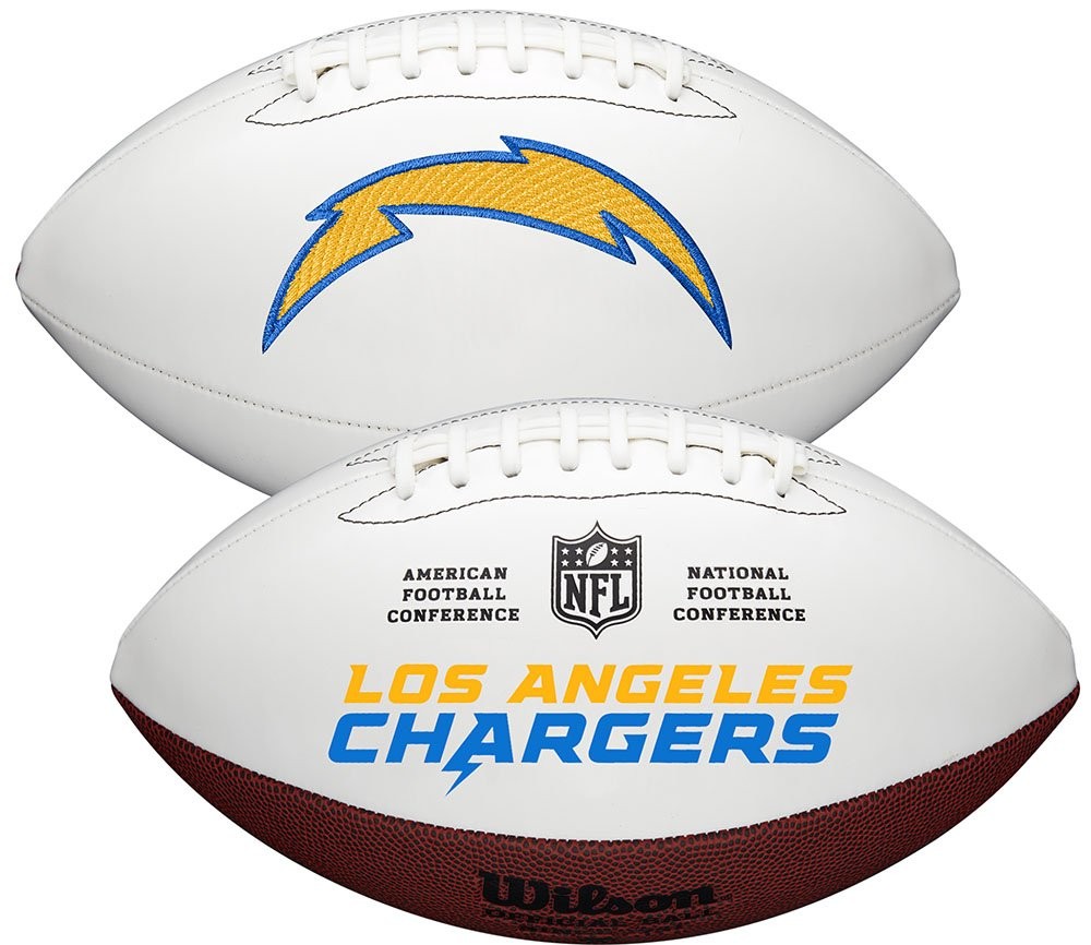 Los Angeles Chargers White Wilson Official Size Autograph Series Signature Football