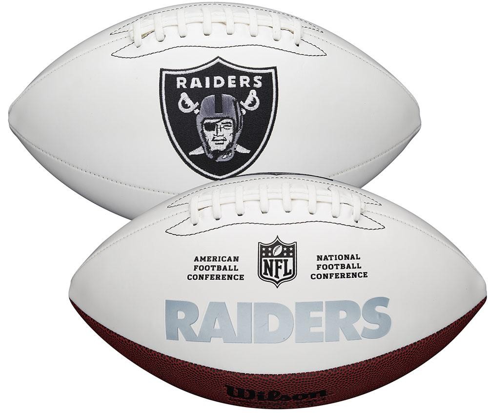 Las Vegas Raiders White Wilson Official Size Autograph Series Signature Football