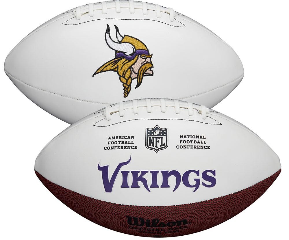 Minnesota Vikings White Wilson Official Size Autograph Series Signature Football