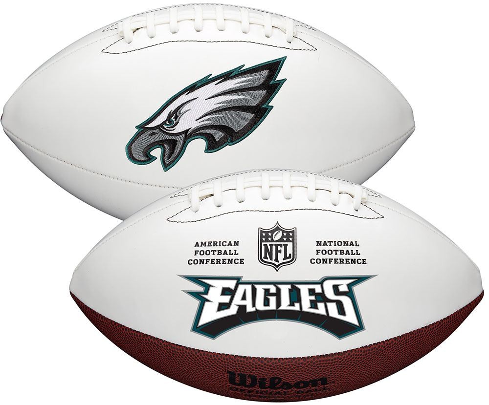 Philadelphia Eagles White Wilson Official Size Autograph Series Signature Football
