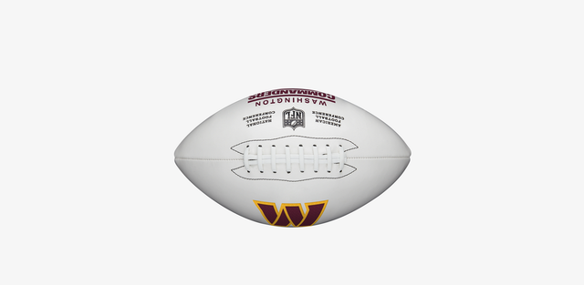 Washington White Wilson Official Size Autograph Series Signature Football