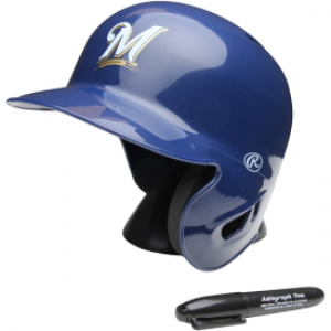 Rawlings MLB Milwaukee Brewers Replica Mini Batting Helmet