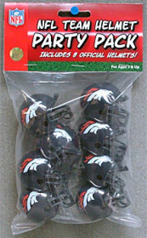 Denver Broncos Replica Gumball Party Pack Helmets 8ct