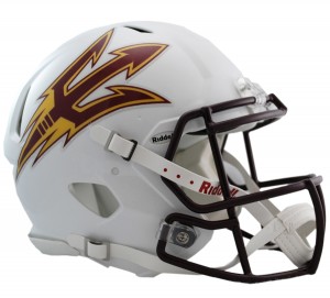 Arizona St Sun Devils White Authentic Revo Speed Full Size Helmet