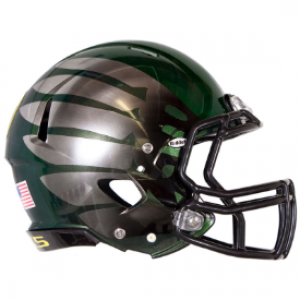 Riddell NCAA Oregon Ducks Titanium Thunder HydroSkin HydroChrome Authentic Speed Full Size Football Helmet