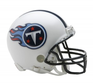 Riddell NFL Tennessee Titans 1999-2017 Throwback Replica Vsr4 Mini Football Helmet