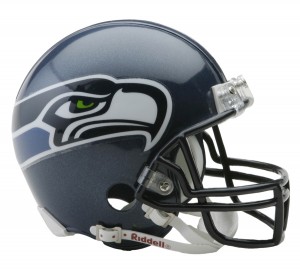 Seattle Seahawks 2002-2011 Throwback Replica Mini Helmet
