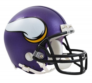Riddell NFL Minnesota Vikings Satin Purple VSR4 Replica Mini Helmet
